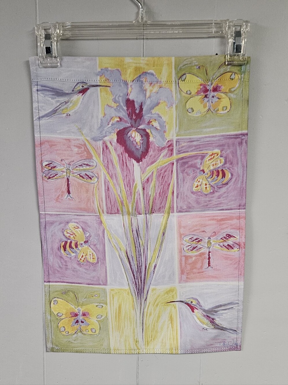 Spring Iris and Nature Small Garden Flag